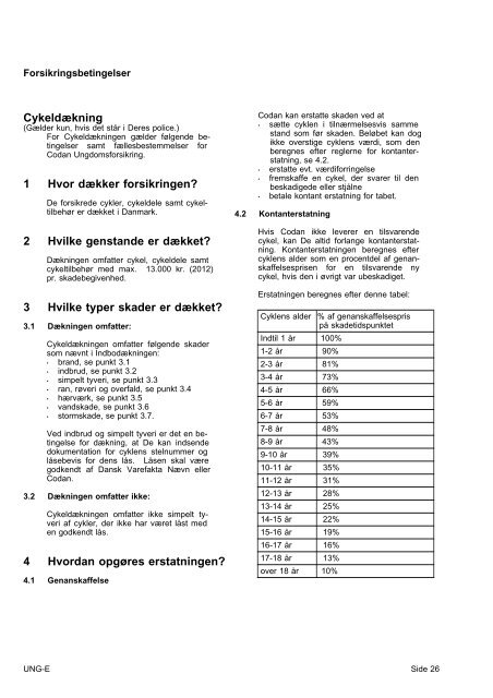 Ungdomsforsikring - Codan Forsikring A/S