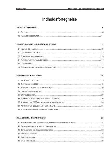 Miljørapport - Vesthimmerlands Kommune - Kommuneplan 2009