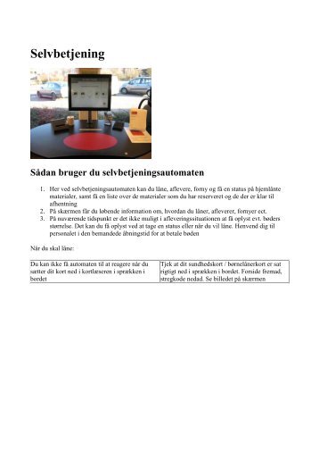 Selvbetjening - Haderslev Bibliotek