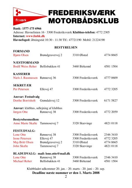 Klubbladet Januar 2008 - Frederiksværks Motorbådsklub