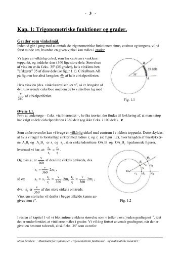 Kap. 1: Trigonometriske funktioner og grader. - Uvmat