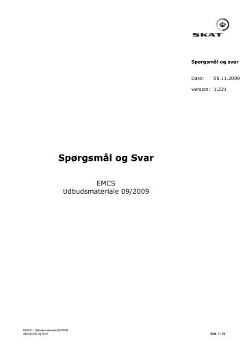 Spørgsmål og Svar - Skat