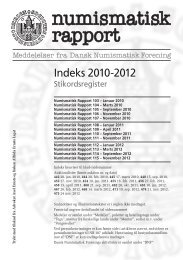 Indeks 2010-2012 - Dansk Numismatisk Forening
