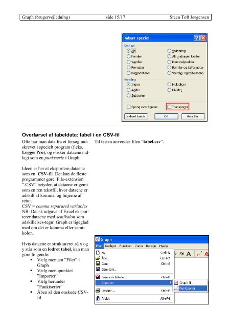 Brugervejledning Graph - Steen Toft Jørgensen