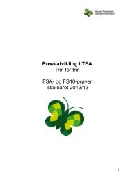 Prøveafvikling i TEA Trin for trin FSA- og FS10-prøver ... - Tabulex