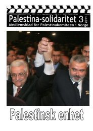 Palestina-solidaritet nr 3, 2011 - Palestinakomiteen