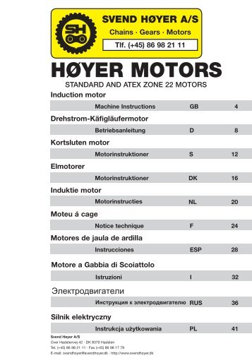 HOYER MOTORS - Svend Hoyer A/S