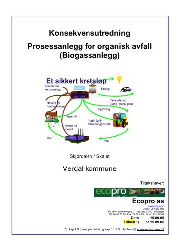 Konsekvensutredning for biogassanlegg i Skjørdalen/Skalet dat ...