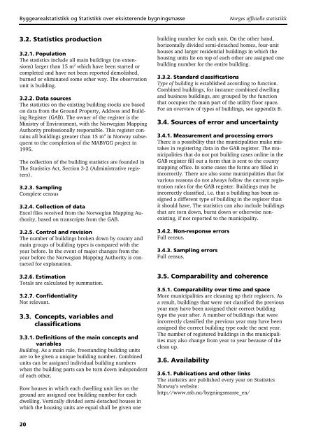 Byggearealstatistikk 2004 Statistikk over eksisterende ...