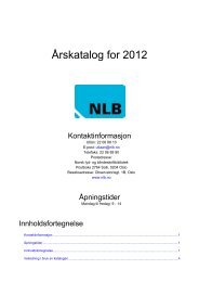 og punktskriftbøker i 2012 (pdf) - NLB