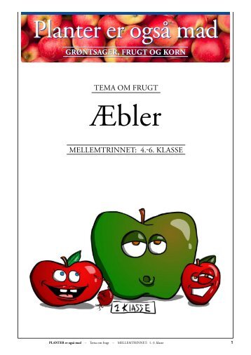 Frugt/ÆBLER (lærer+elev+opgaver) - Planter er også mad
