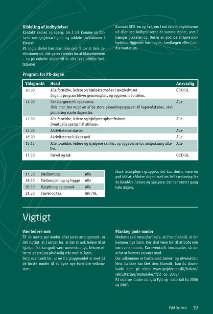 Fyld Op hæftet 2008 - Spejdernet