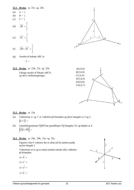 Vektorer og koordinatgeometri for gymnasiet