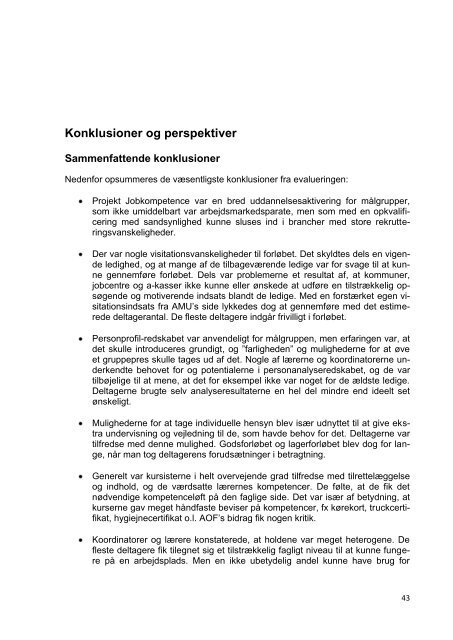 Evalueringsrapport - AMU Nordjylland