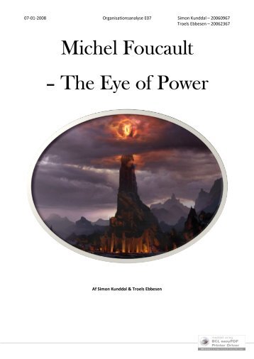 Michel Foucault – The Eye of Power - Simon Kunddal