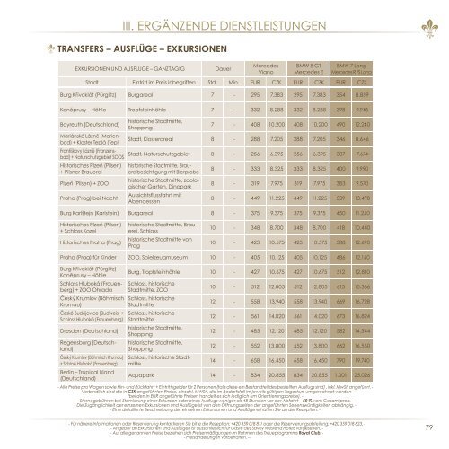 Preise PDF - Hotel Savoy Westend