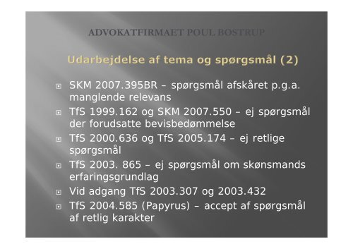 ADVOKATFIRMAET POUL BOSTRUP - Danmarks Skatteadvokater
