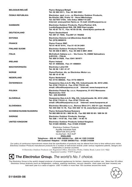 OM, Partner, 421EL, 96473120400, 2004-12, Electric Lawn Mower ...