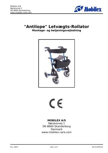 "Antilope" Letvægts-Rollator - Mobilex