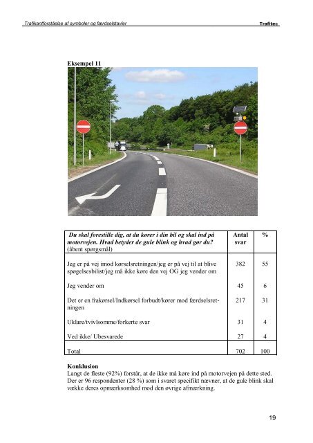 Trafikanters forståelse af tavler og afmærkning - Trafitec