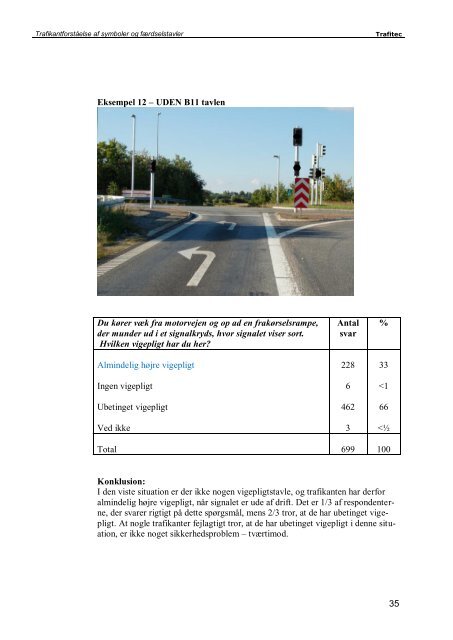 Trafikanters forståelse af tavler og afmærkning - Trafitec