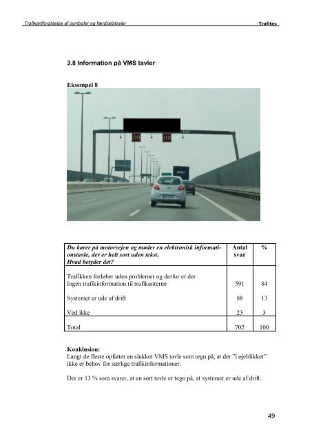 Trafikanters forståelse af tavler og afmærkning - Trafitec