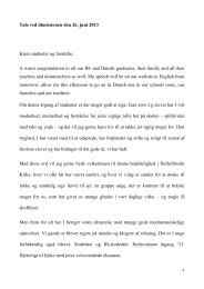 Rektors tale - dansk version - Herlufsholm