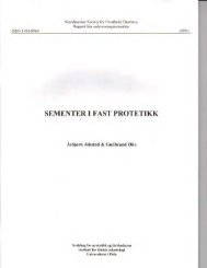 [Sementer i fast protetikk] Scandinavian Society for Prosthetic