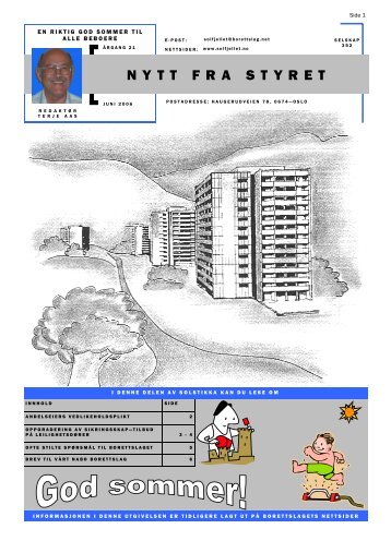 Nytt fra styret - Juni 2006.pdf - Solfjellet borettslag
