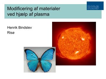 Modificering af materialer ved hjælp af plasma