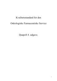 Kvalitetsstandard for den Onkologiske Farmaceutiske Service QuapoS