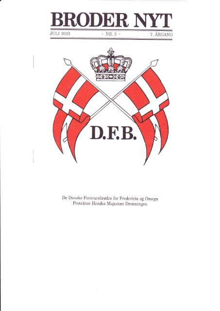 Nr 3 - De Danske Forsvarsbrødrene for Fredericia og Omegn