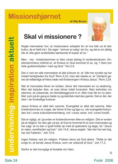 Missions-Nyt nr. 1 - 2006 med billeder - Missionsfonden