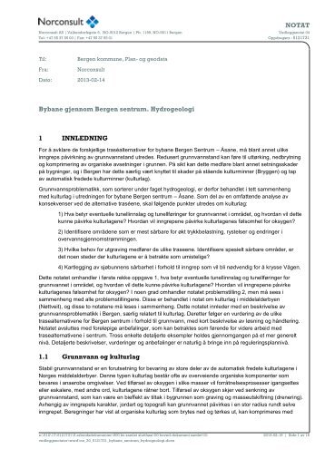 Hydrogeologi - Bergensprogrammet