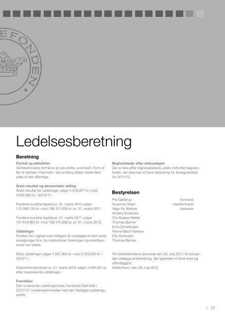 Årsberetning 2011/2012 - Vanførefonden