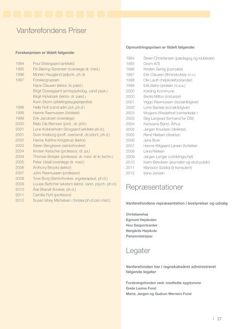 Årsberetning 2011/2012 - Vanførefonden