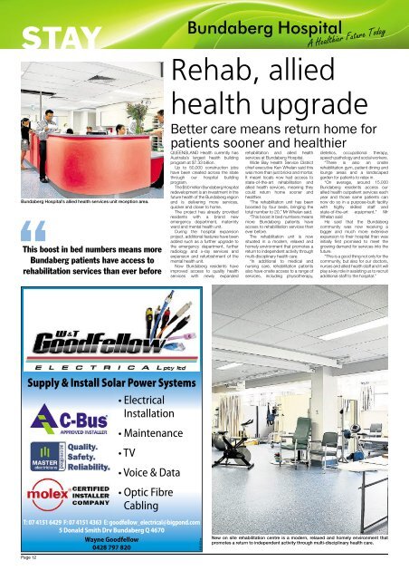 A Healthier Future Today: Bundaberg Hospital - Queensland Health