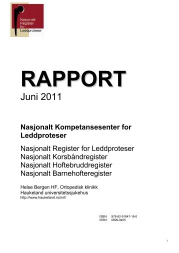 2010 - Nasjonalt Register for Leddproteser