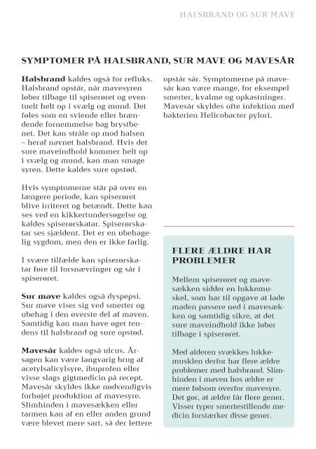 Apotekets brochure om halsbrand og sur mave - Apoteket.dk