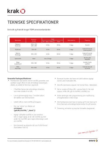 Tekniske specifikationer (pdf) - Krak