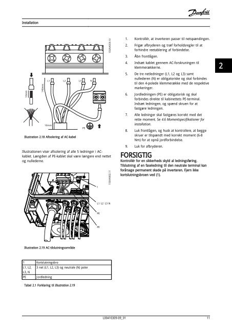 Installationsmanual - Danfoss