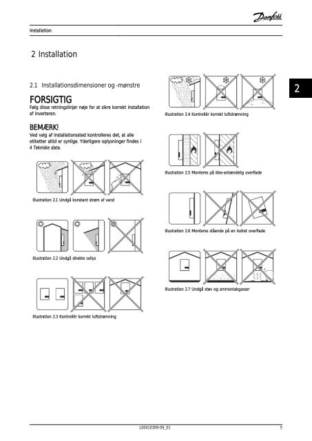 Installationsmanual - Danfoss