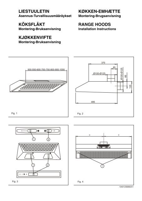 liestuuletin köksfläkt kjøkkenvifte køkken-emhætte range hoods - Cello