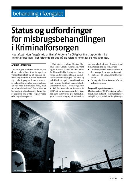 status og udfordringer for misbrugsbehandlingen i ... - Stof