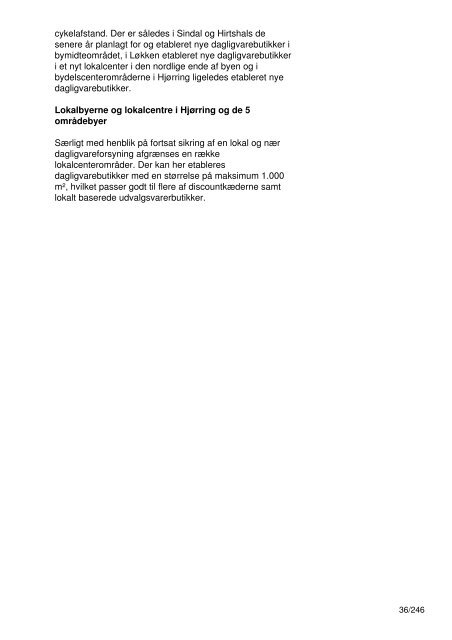 Indholdsfortegnelse - Kommuneplan 2009 for Hjørring Kommune