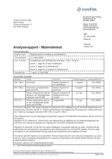 Analyserapport - Materialetest - Trolde & Eventyr