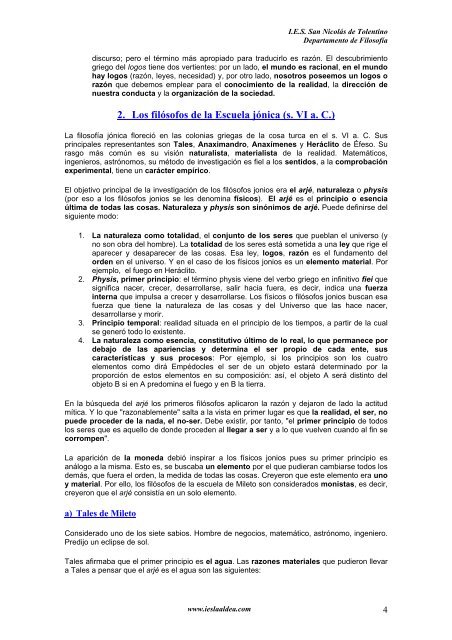 Apuntes de Filosofía II, 2º Bachillerato - IES La Aldea