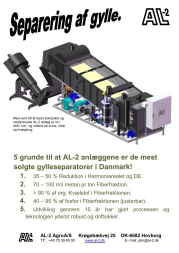 Separation af gylle - AL-2 Teknik A/S