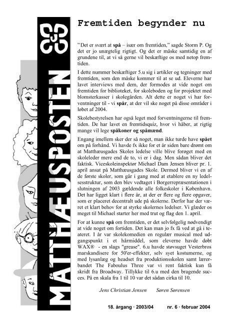 nr. 6, februar 2004 - Matthæusgades Skole