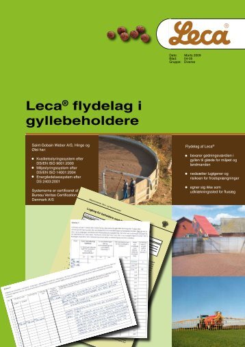 Leca® flydelag i gyllebeholdere - Weber
